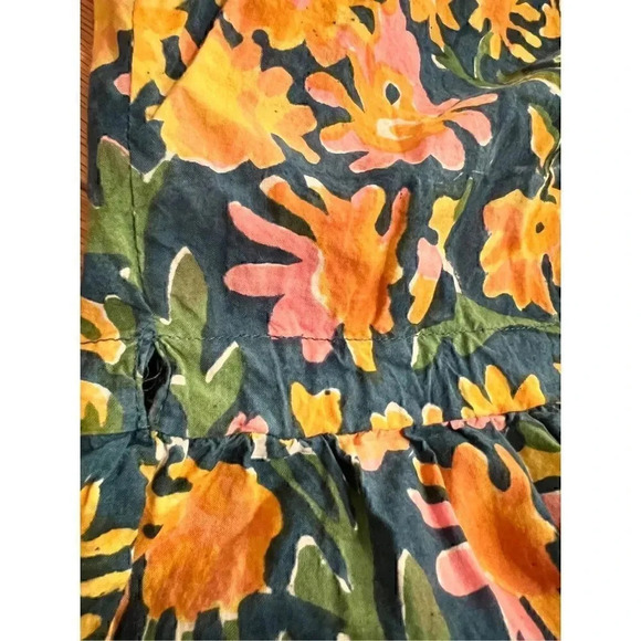 Nesara Tiger Lily Mini Kaftan 100% Organic Cotton Dress One Size - Picture 5 of 7